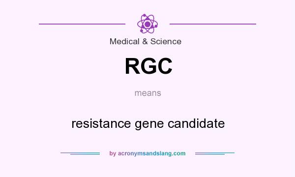What does RGC mean? It stands for resistance gene candidate