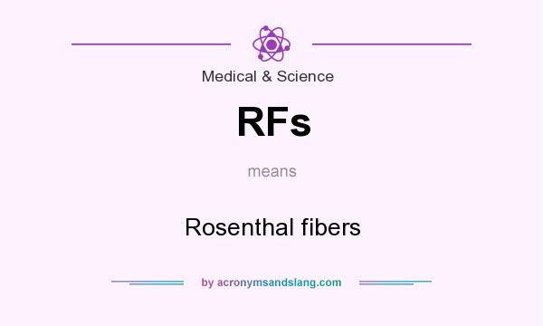What does RFs mean? It stands for Rosenthal fibers