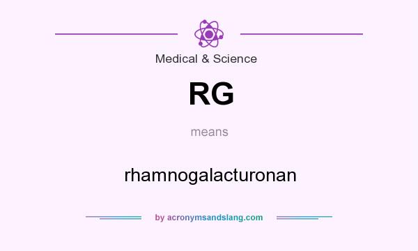 What does RG mean? It stands for rhamnogalacturonan