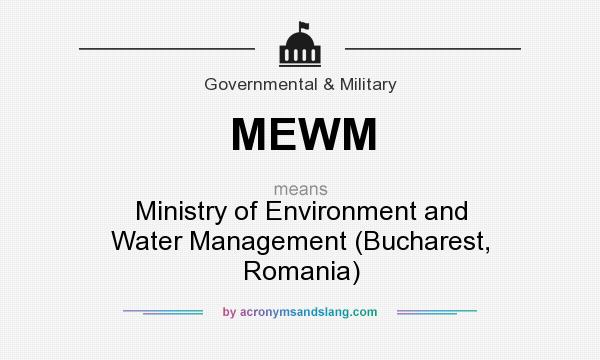What does MEWM mean? It stands for Ministry of Environment and Water Management (Bucharest, Romania)