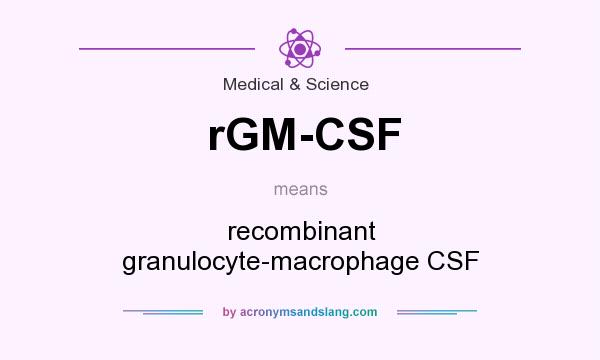 What does rGM-CSF mean? It stands for recombinant granulocyte-macrophage CSF