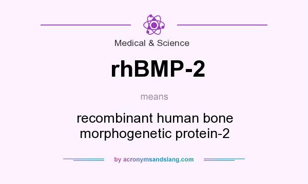 What does rhBMP-2 mean? It stands for recombinant human bone morphogenetic protein-2
