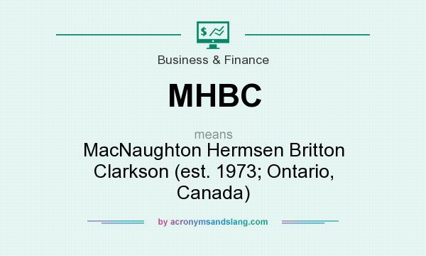 What does MHBC mean? It stands for MacNaughton Hermsen Britton Clarkson (est. 1973; Ontario, Canada)