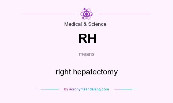 What does RH mean? It stands for right hepatectomy