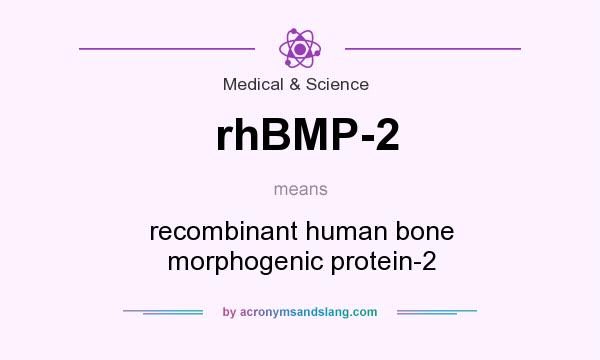 What does rhBMP-2 mean? It stands for recombinant human bone morphogenic protein-2