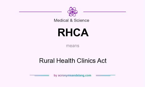 What does RHCA mean? It stands for Rural Health Clinics Act