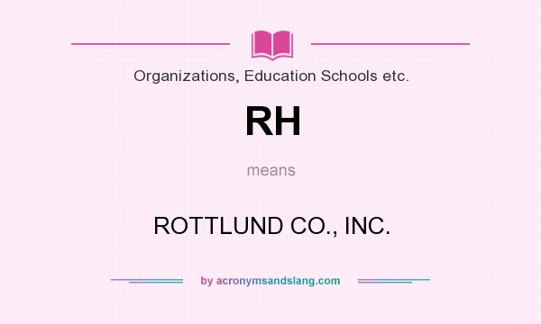 What does RH mean? It stands for ROTTLUND CO., INC.