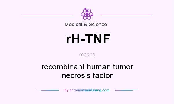 What does rH-TNF mean? It stands for recombinant human tumor necrosis factor