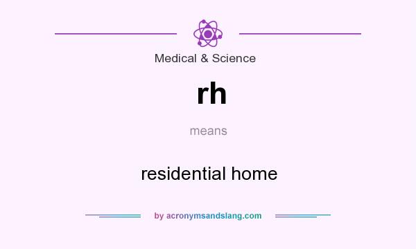 What does rh mean? It stands for residential home