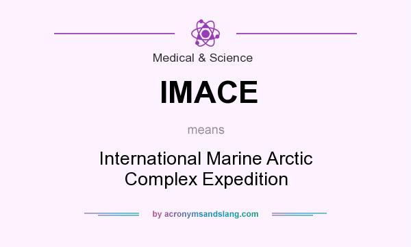 What does IMACE mean? It stands for International Marine Arctic Complex Expedition
