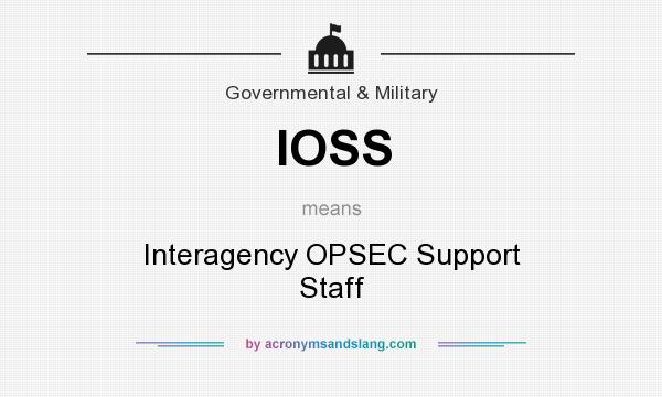 What does IOSS mean? It stands for Interagency OPSEC Support Staff