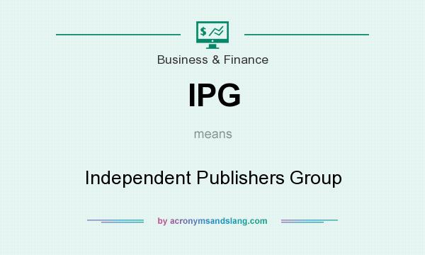 What does IPG mean? It stands for Independent Publishers Group