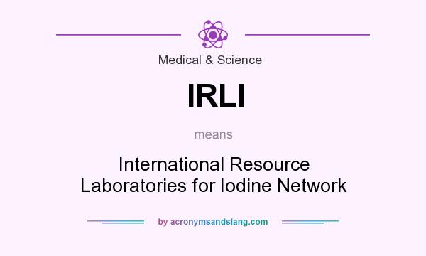 What does IRLI mean? It stands for International Resource Laboratories for Iodine Network