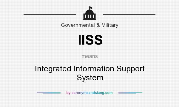 What does IISS mean? It stands for Integrated Information Support System