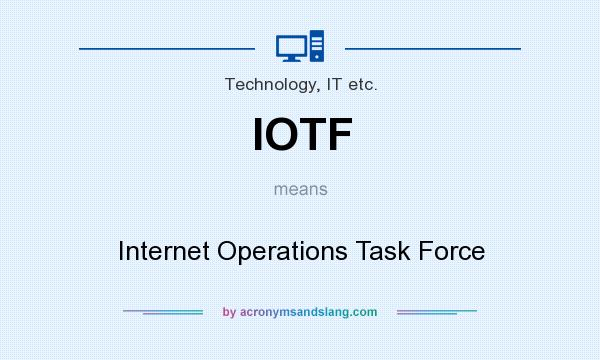 What does IOTF mean? It stands for Internet Operations Task Force