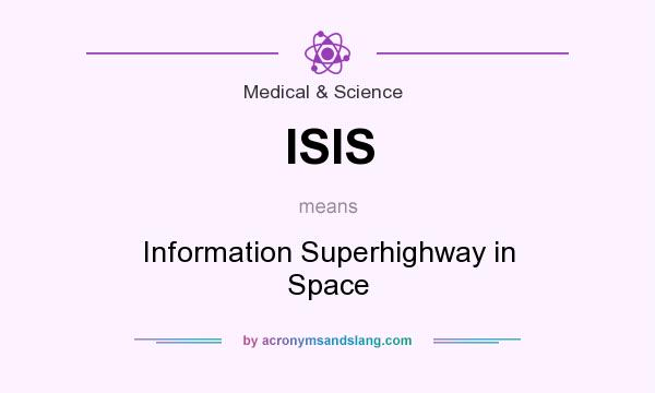 What does ISIS mean? It stands for Information Superhighway in Space