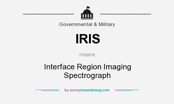 What does IRIS mean? It stands for Interface Region Imaging Spectrograph