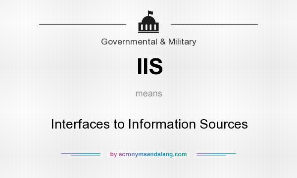 What does IIS mean? It stands for Interfaces to Information Sources
