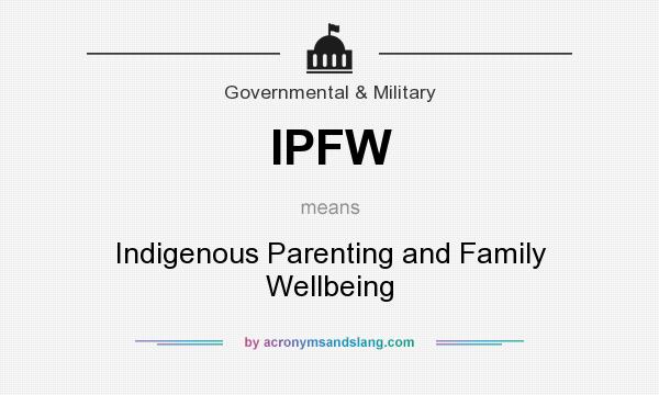 What does IPFW mean? It stands for Indigenous Parenting and Family Wellbeing