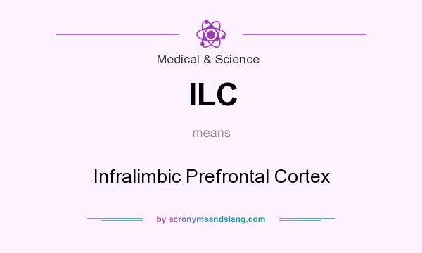 What does ILC mean? It stands for Infralimbic Prefrontal Cortex