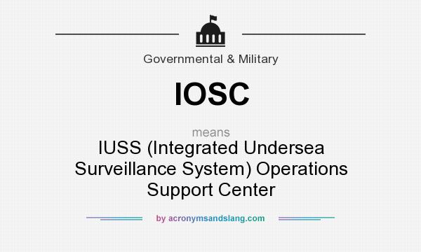 What does IOSC mean? It stands for IUSS (Integrated Undersea Surveillance System) Operations Support Center