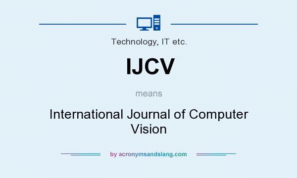 What does IJCV mean? It stands for International Journal of Computer Vision
