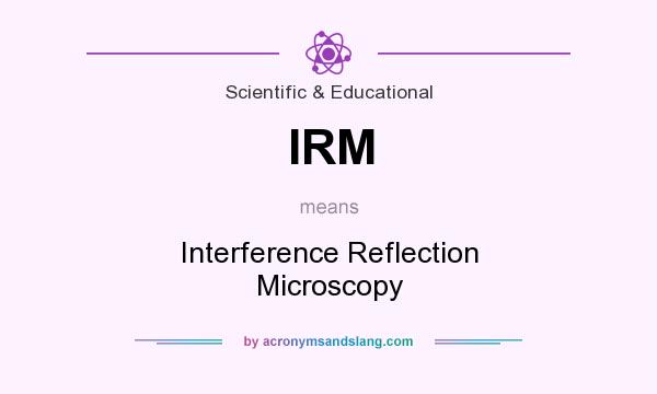What does IRM mean? It stands for Interference Reflection Microscopy