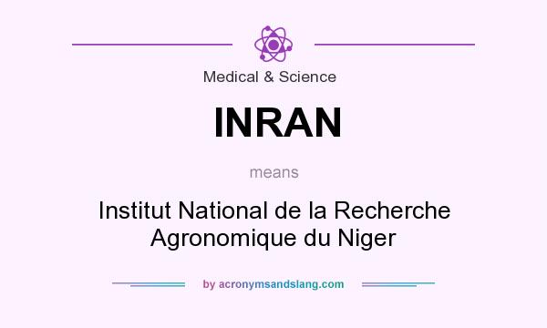 What does INRAN mean? It stands for Institut National de la Recherche Agronomique du Niger
