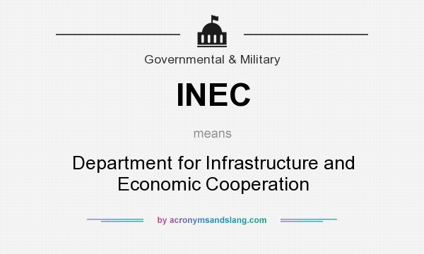 What does INEC mean? It stands for Department for Infrastructure and Economic Cooperation