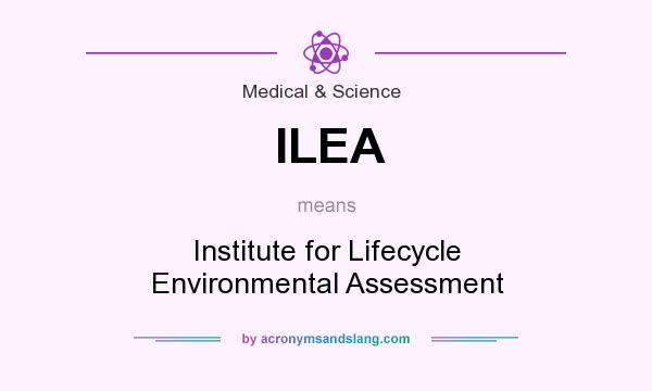 What does ILEA mean? It stands for Institute for Lifecycle Environmental Assessment