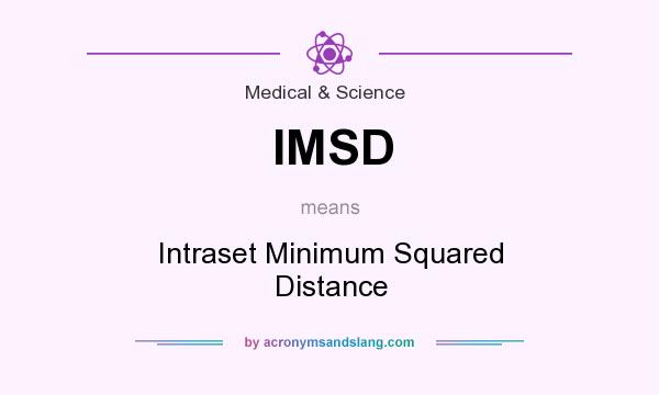 What does IMSD mean? It stands for Intraset Minimum Squared Distance