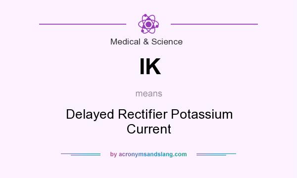 What does IK mean? It stands for Delayed Rectifier Potassium Current