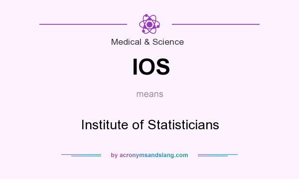 What does IOS mean? It stands for Institute of Statisticians