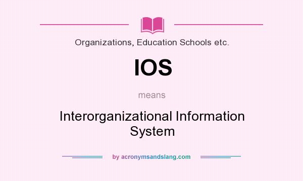 What does IOS mean? It stands for Interorganizational Information System