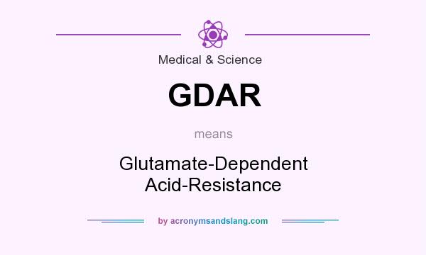 What does GDAR mean? It stands for Glutamate-Dependent Acid-Resistance