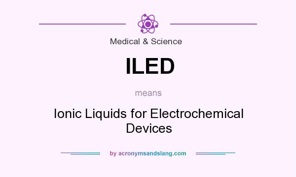 What does ILED mean? It stands for Ionic Liquids for Electrochemical Devices