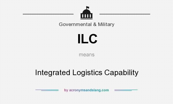 What does ILC mean? It stands for Integrated Logistics Capability
