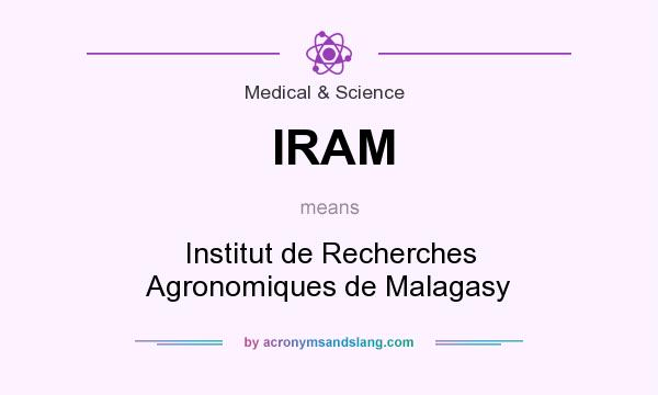 What does IRAM mean? It stands for Institut de Recherches Agronomiques de Malagasy