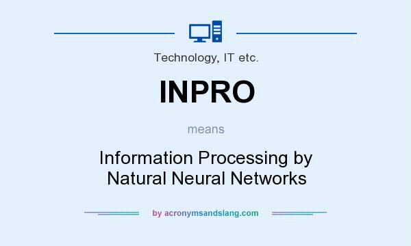 What does INPRO mean? It stands for Information Processing by Natural Neural Networks