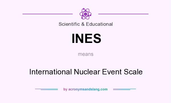What does INES mean? It stands for International Nuclear Event Scale