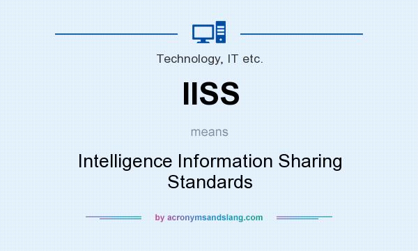 What does IISS mean? It stands for Intelligence Information Sharing Standards