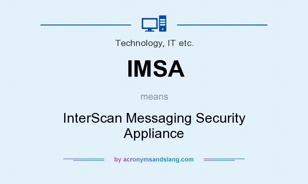 What does IMSA mean? It stands for InterScan Messaging Security Appliance