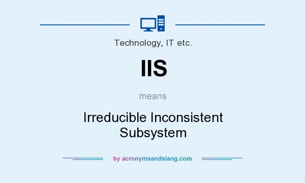 What does IIS mean? It stands for Irreducible Inconsistent Subsystem