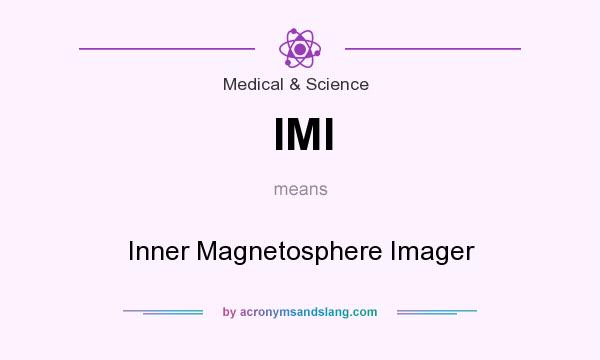 What does IMI mean? It stands for Inner Magnetosphere Imager
