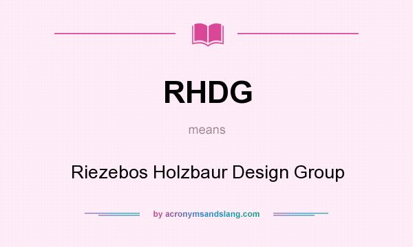 What does RHDG mean? It stands for Riezebos Holzbaur Design Group