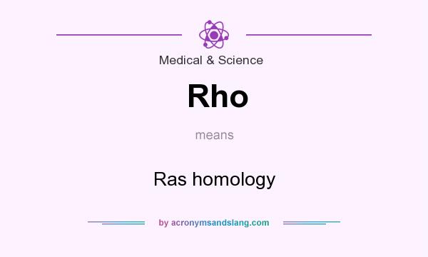What does Rho mean? It stands for Ras homology