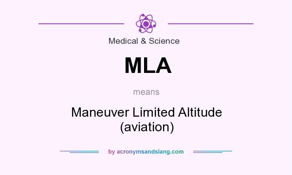 What does MLA mean? It stands for Maneuver Limited Altitude (aviation)