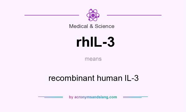 What does rhIL-3 mean? It stands for recombinant human IL-3