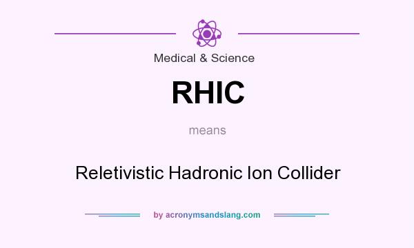 What does RHIC mean? It stands for Reletivistic Hadronic Ion Collider