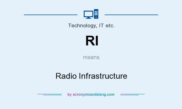 What does RI mean? It stands for Radio Infrastructure